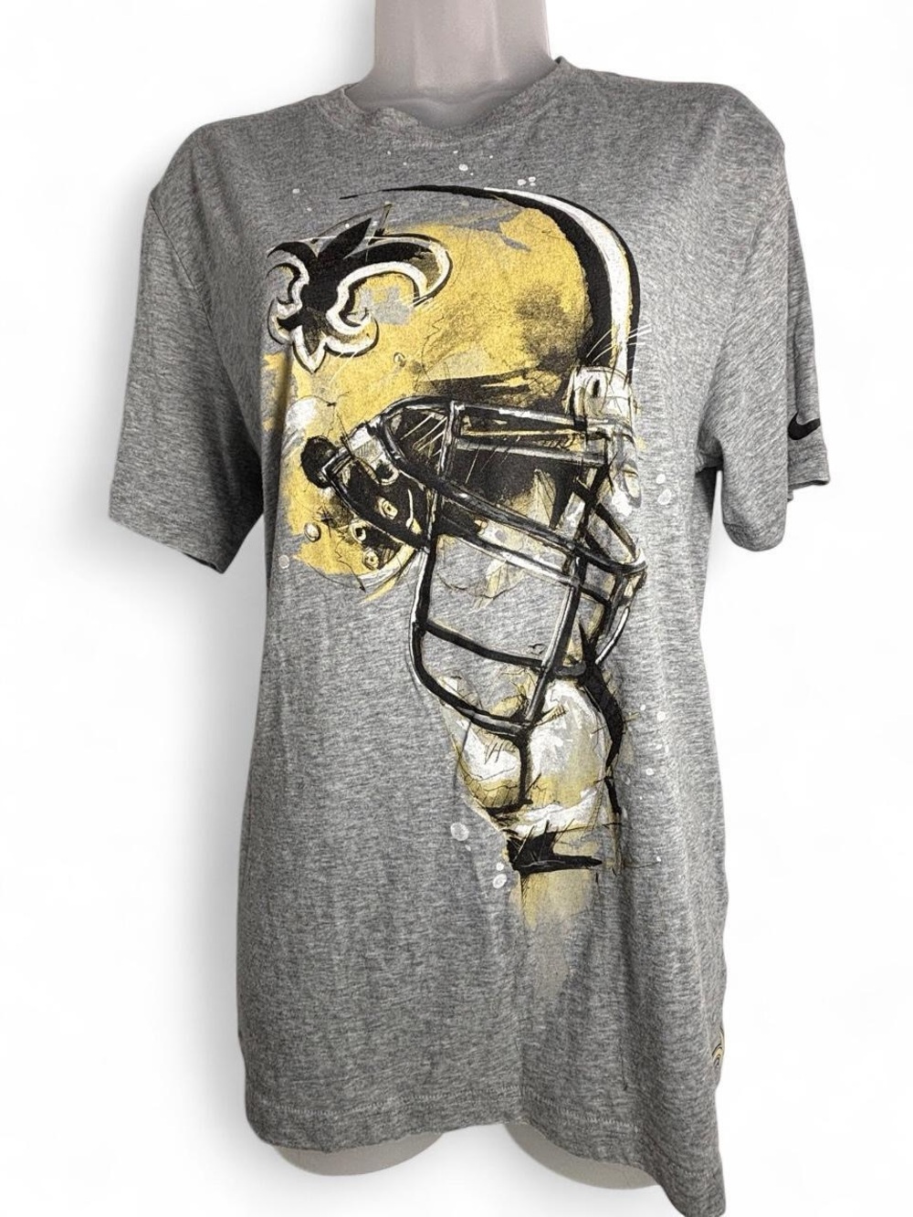 NFL Grey Tee with Yellow and Black New Orleans Saints